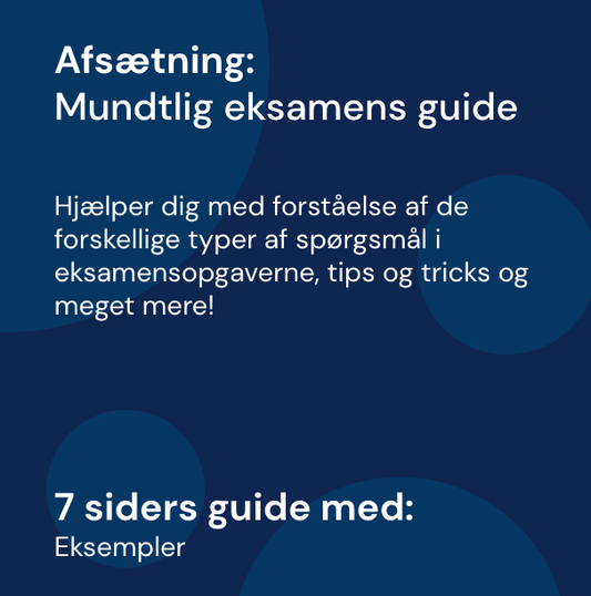 Mundtlig eksamensvejledning - Guide | Afsætning A