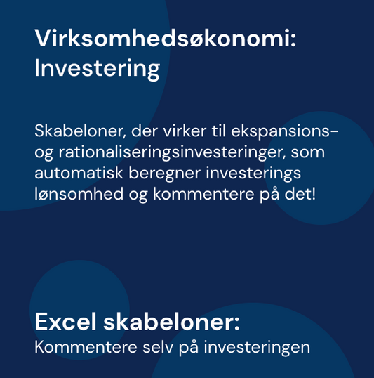 Investering - Skabelon | Virksomhedsøkonomi