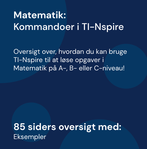 Kommandoer i TI-Nspire - Oversigt | Matematik