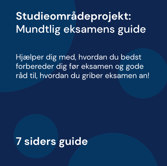 Mundtlig eksamensvejledning - Guide | Studieområdeprojekt