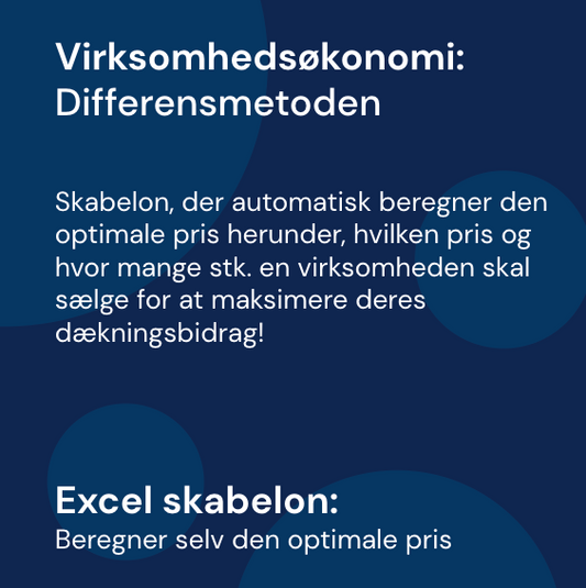 Differensmetoden - Skabelon | Virksomhedsøkonomi