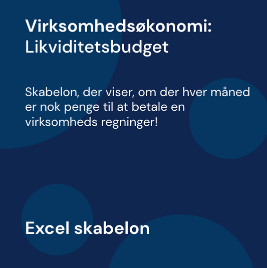 Likviditetsbudget - Skabelon | Virksomhedsøkonomi