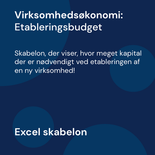 Etableringsbudget - Skabelon | Virksomhedsøkonomi