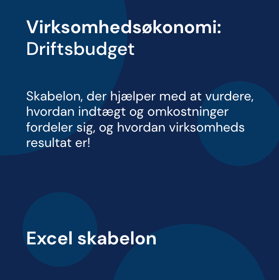 Driftsbudget - Skabelon | Virksomhedsøkonomi