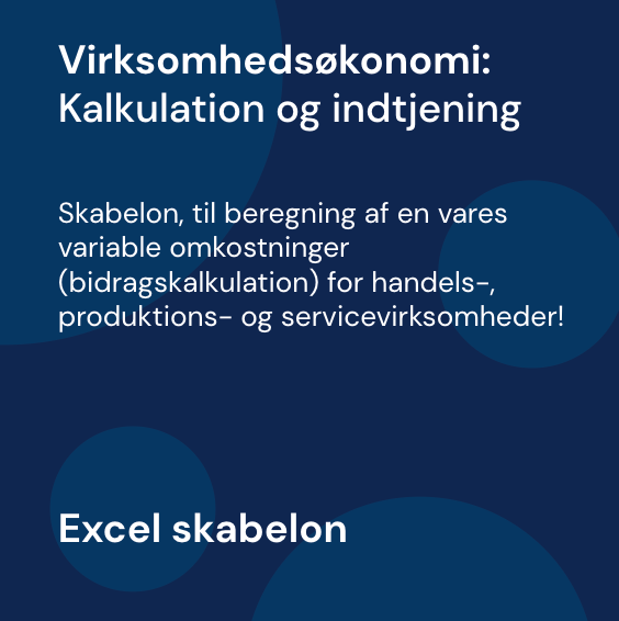 Kalkulation og indtjening - Skabelon | Virksomhedsøkonomi